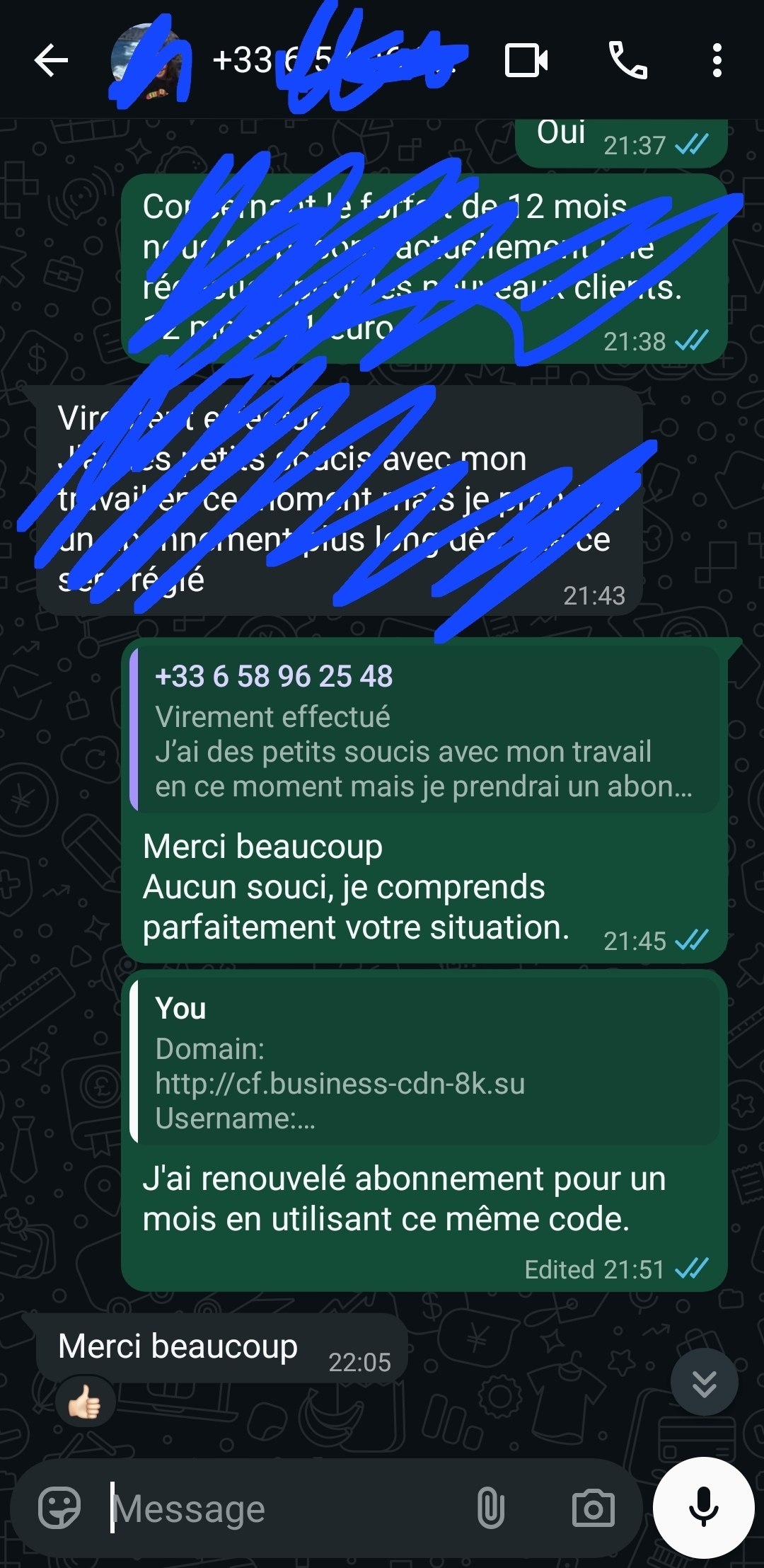 Avis client IPTV France WhatsApp 2