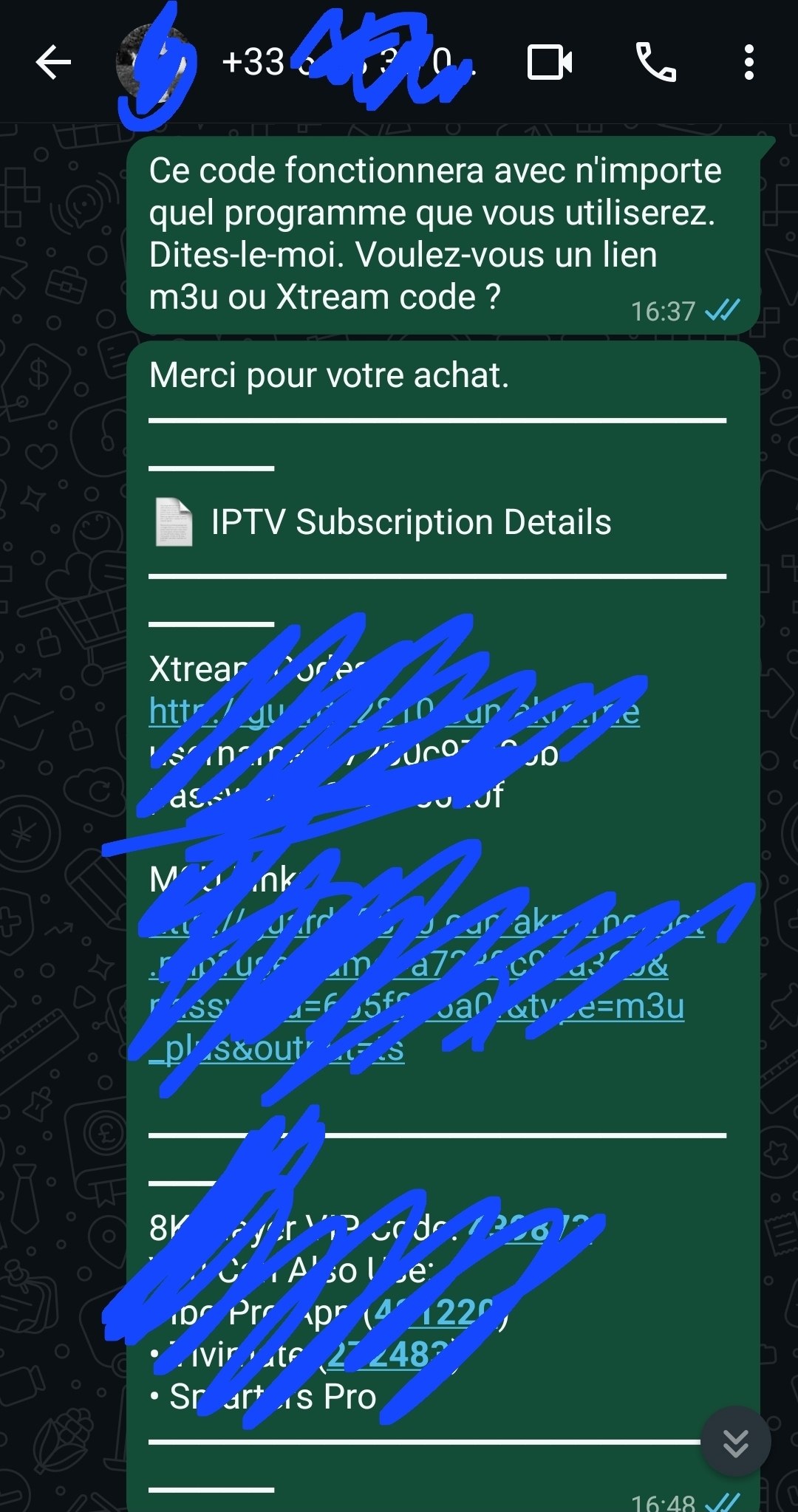 Avis client IPTV France WhatsApp 3