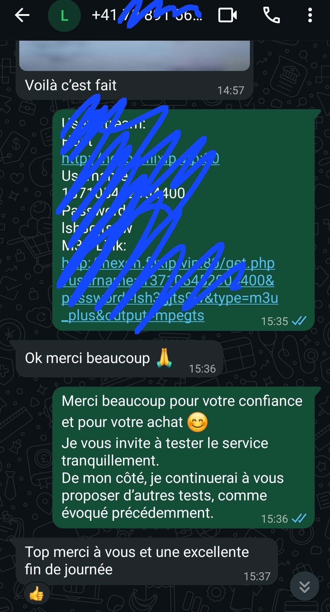 Avis client IPTV France WhatsApp 5